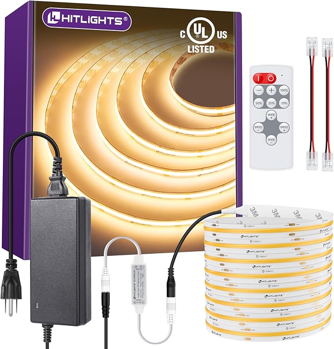 HitLights COB LED Strip Lights Kit Warm White by HitLights