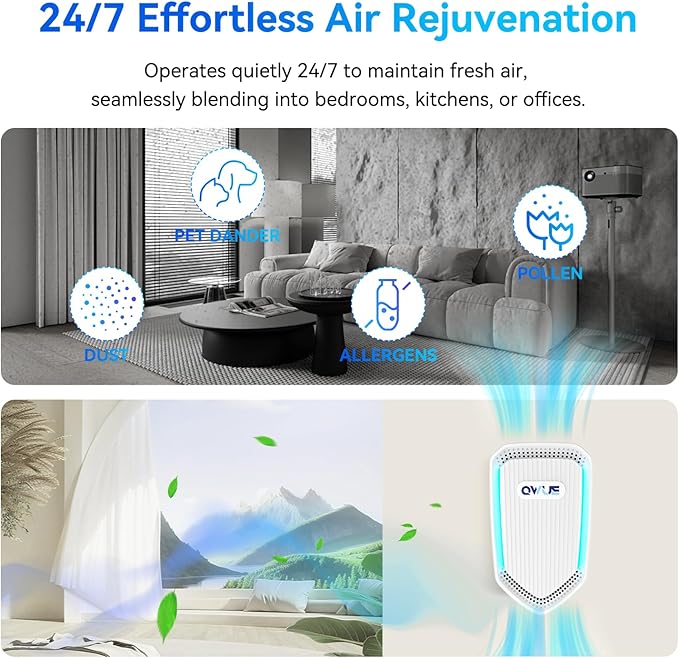 8Pack Air Ionizer for Home Negative Ion Air Purifier Plug In, Mini Filterless - Image 5