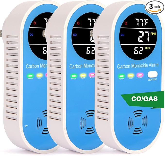 Vzmcov Plug-in Carbon Monoxide Detector by Vzmcov