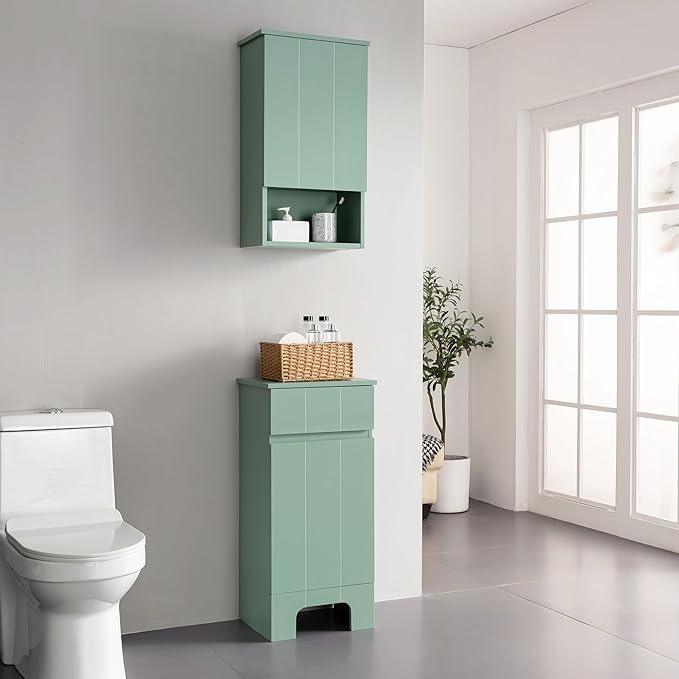 Bathroom Wall Cabinet with Single Door, Soft-Close Hinges, 15x27 inch Wooden - Image 8