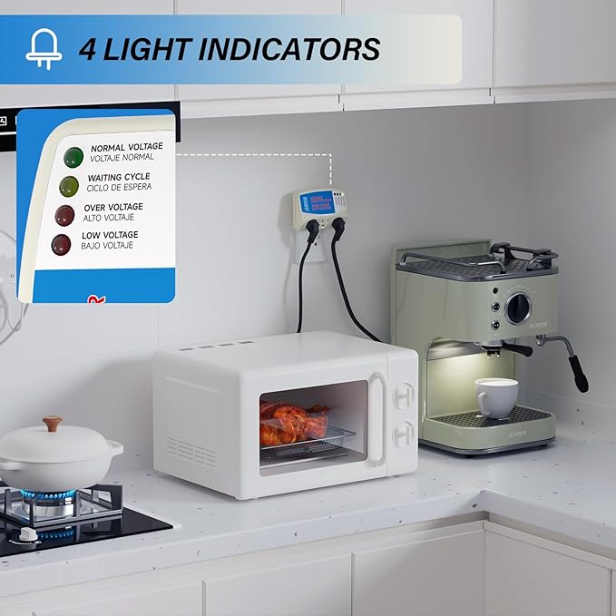 BSEED Voltage Protector, 3 Outlet Plug in Surge Protector - Image 3