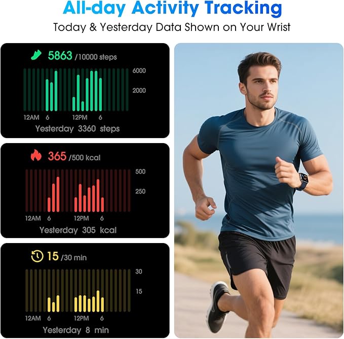 Pedometer Watch No APP/Phone Required, Waterproof Fitness Tracker Watch - Image 3
