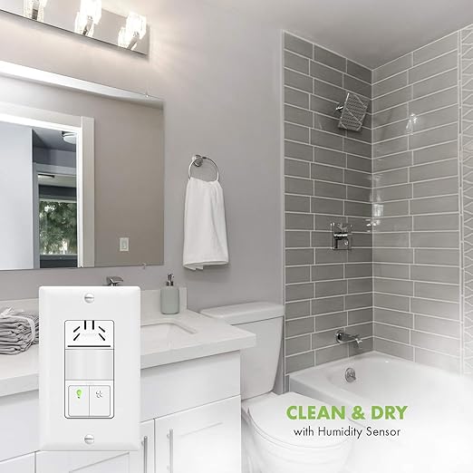 TOPGREENER Dual Tech Humidity Sensor Switch, Infrared PIR Motion & Air Moisture - Image 5