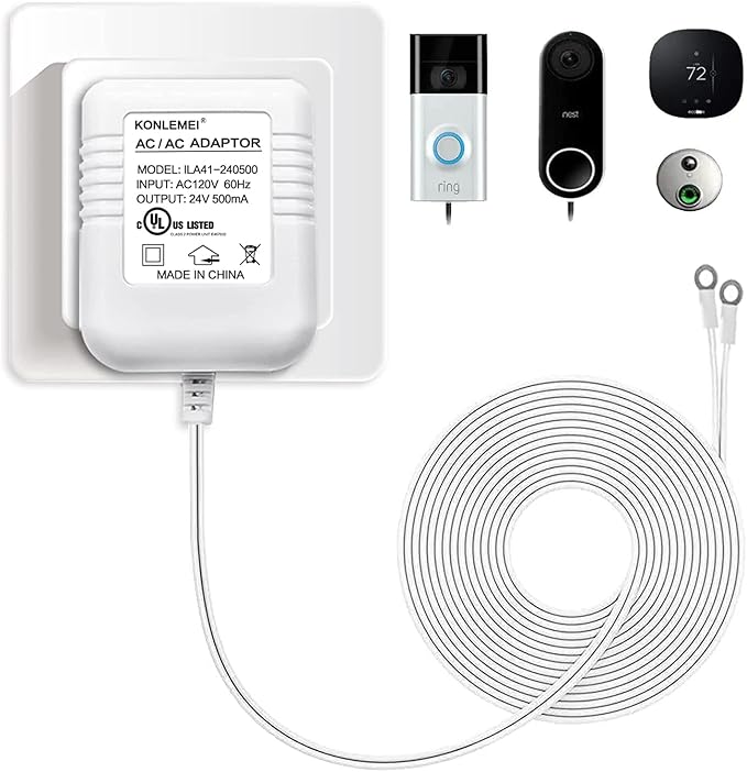KONLEMEI Doorbell Power Adapter, 24V Transformer Compatible by KONLEMEI