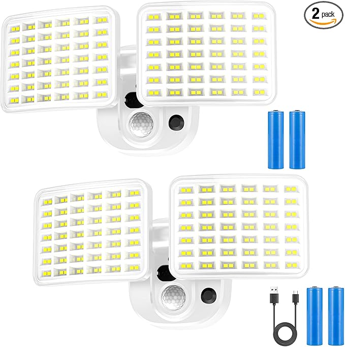 Rechargeable Battery Motion Light, 2500LM & 4000LM Dual Modes Motion Sensor by YTKIH