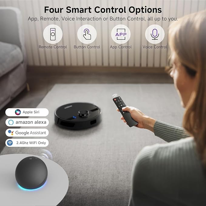MONSGA Robot Vacuum and Mop Combo, 6000Pa Robotic Vacuum - Image 7