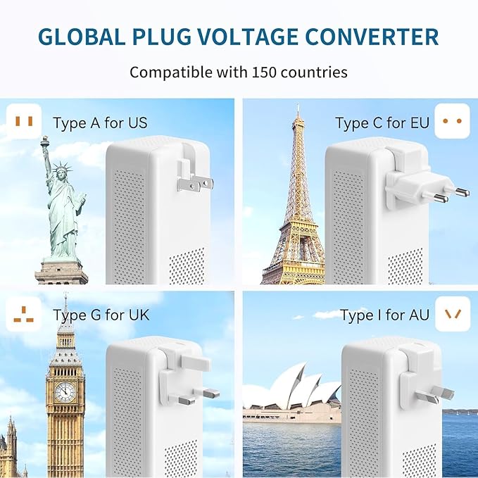 Mapambo 2000W 220V to 110V Voltage Converter US to Europe, Power Converter - Image 3