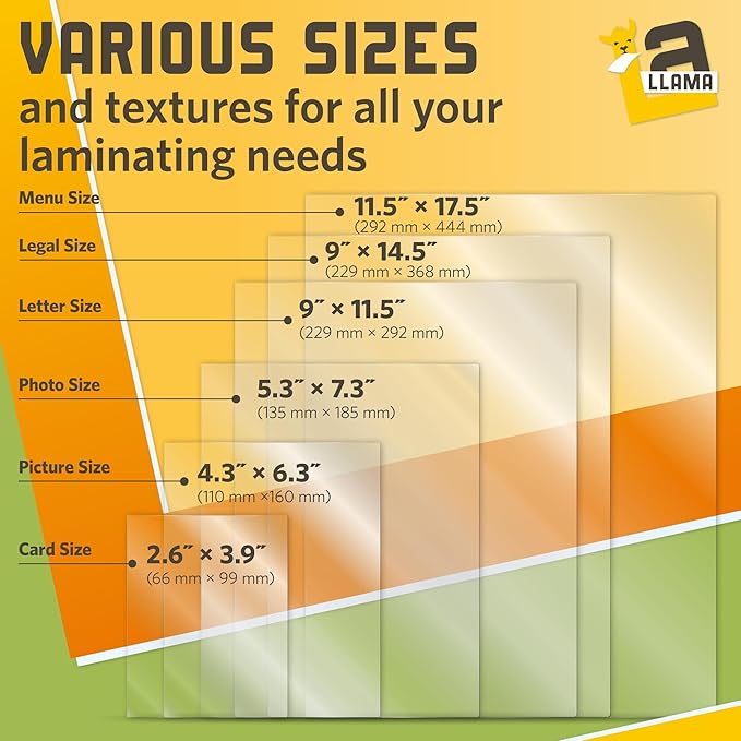 50 Pack Thermal Laminating Pouches 9” x 14.5”, 3 Mil Thick, Suited - Image 8
