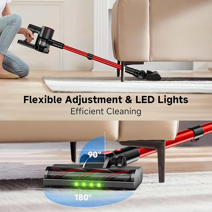 Clinkal Cordless Stick Vacuum Cleaner, 38Kpa Powerful Suction Vacuum Cleaner - Image 7