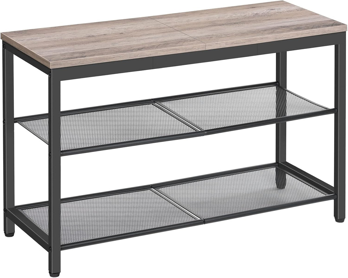 hoobro shoe bench, 3-tier shoe rack,industrial shoe organizer, main product view