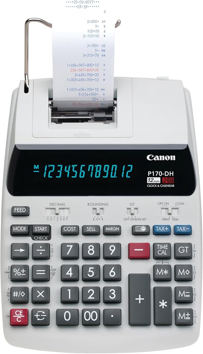 Canon Office Products 2204C001 Canon P170-DH-3 Desktop Printing Calculator by Canon
