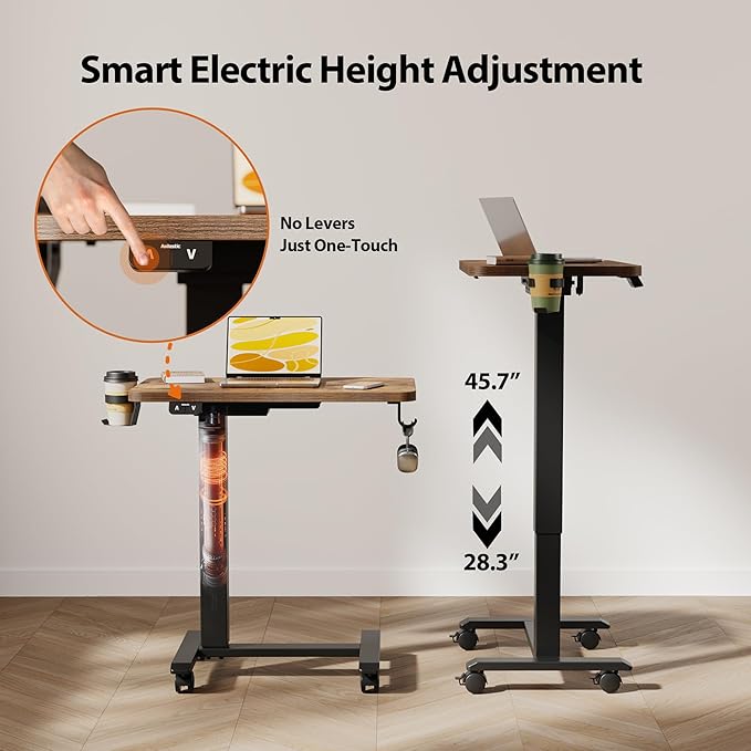 Agilestic Portable Standing Desk Height Adjustable, Mobile Table - Image 3