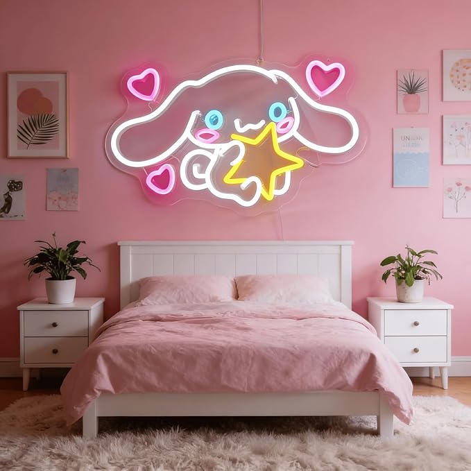 THIIXDAI Cinnamoroll Neon Sign for Room Decor, USB Powered LED Lights - Image 6