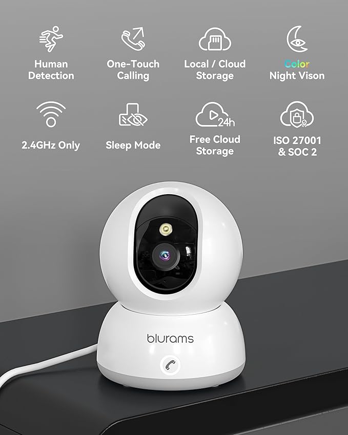 blurams Pet Camera, 2K Security Camera Indoor, Dog Camera - Image 2
