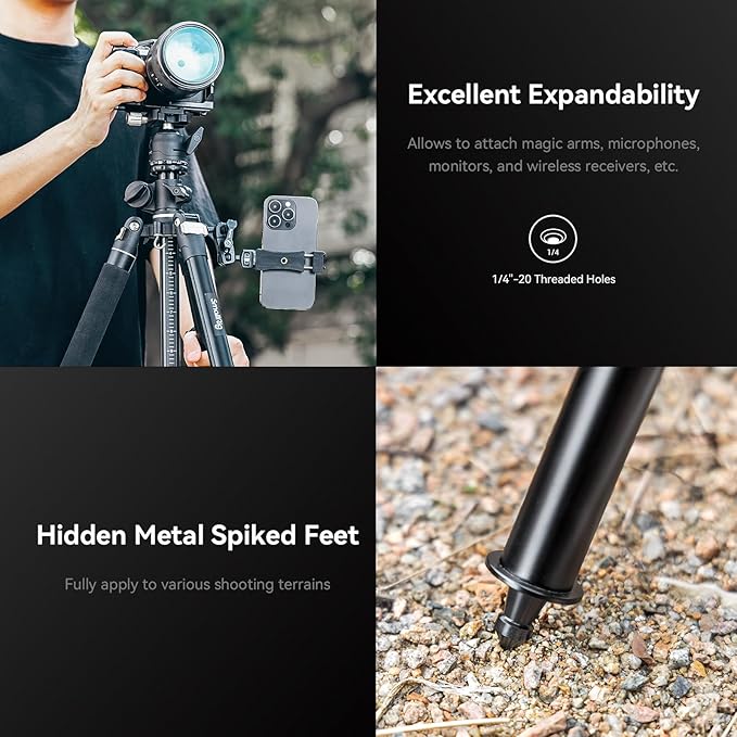 SmallRig CT200 72.8"/200cm Horizontal Overhead Tripod - Image 8