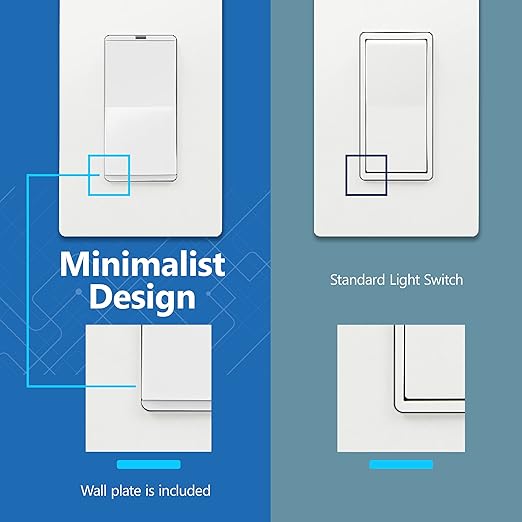 LIDER Minimalist Design Matte Finish Lighted Decorator Switch - Image 4