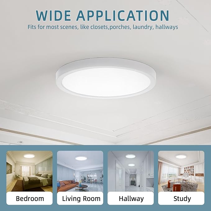 TOPELER 12 Inch Flush Mount Ceiling Light, 5 Color Temperatures Selectable - Image 5
