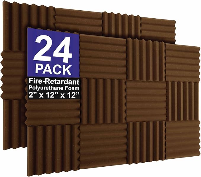 Foam Factory Inc 24 Pack Color Acoustic Foam Panel Studio Soundproofing Wedge by Unknown