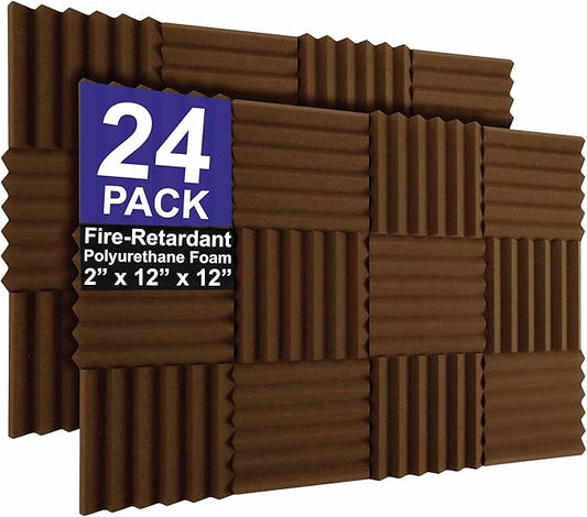 Foam Factory Inc 24 Pack Color Acoustic Foam Panel Studio Soundproofing Wedge by Unknown