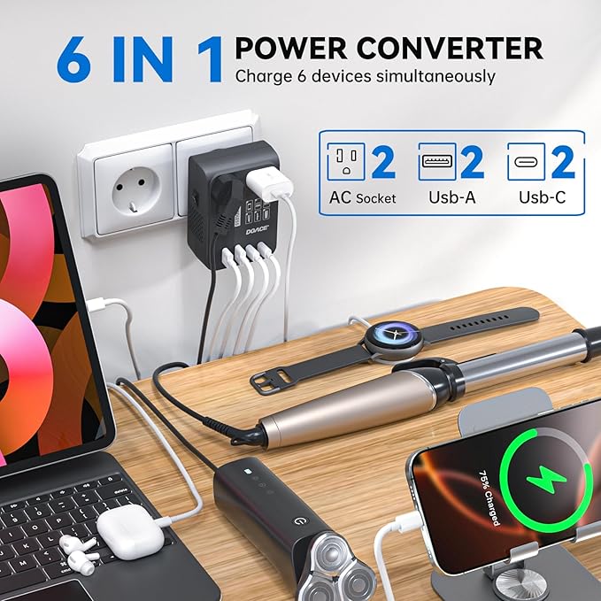 DOACE 220V to 110V Converter 350W Voltage Converter US to Europe - Image 3