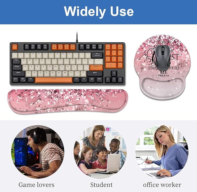 Keyboard Wrist Rest + Mouse Pad Wrist Support Set - Image 7