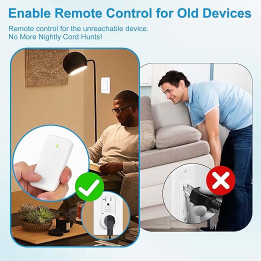 Wireless Wall Switch Remote Control Outlet, TUV List, No Wiring Needed - Image 4