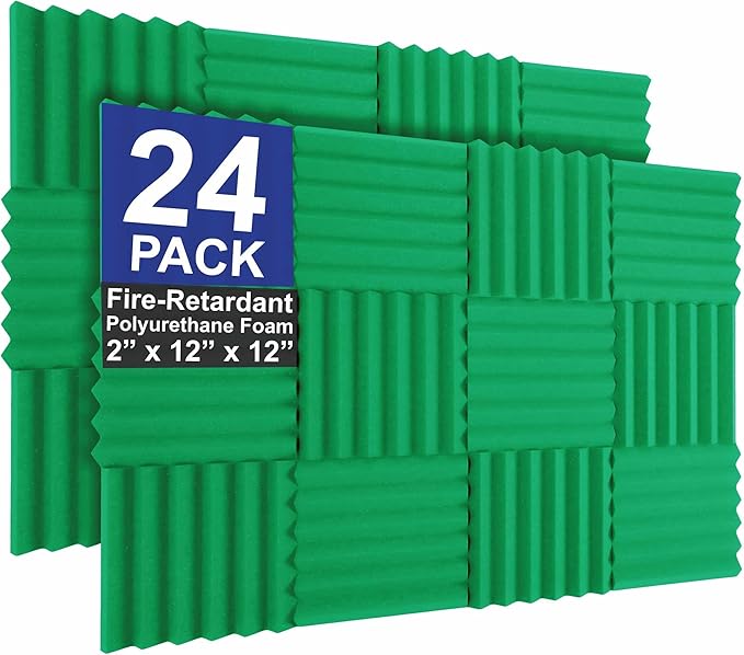Foam Factory Inc 24 Pack Color Acoustic Foam Panel Studio Soundproofing Wedge by Unknown