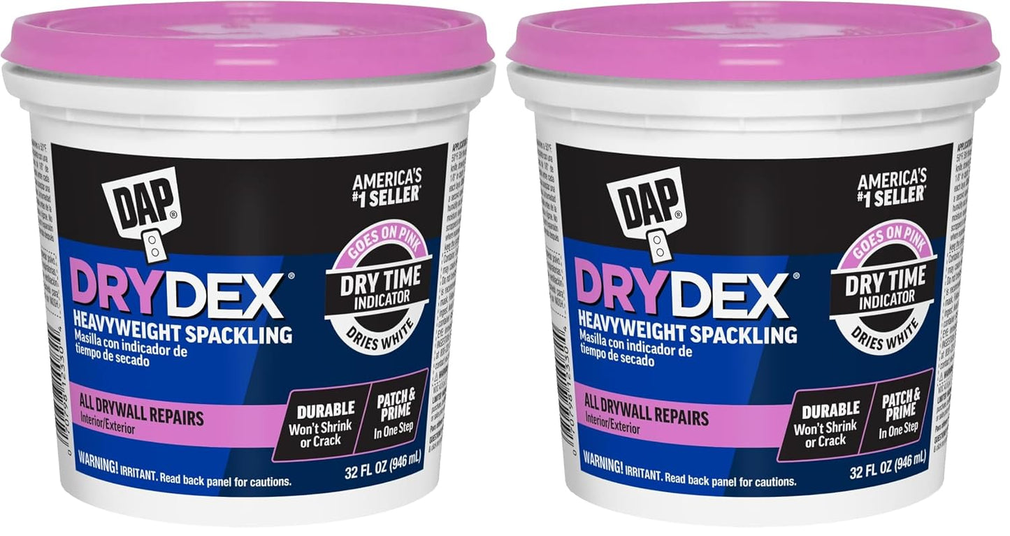 DAP DryDex Dry Time Indicator Spackling, Pink/White, 32 Oz (7079812330) (Pack of 2)