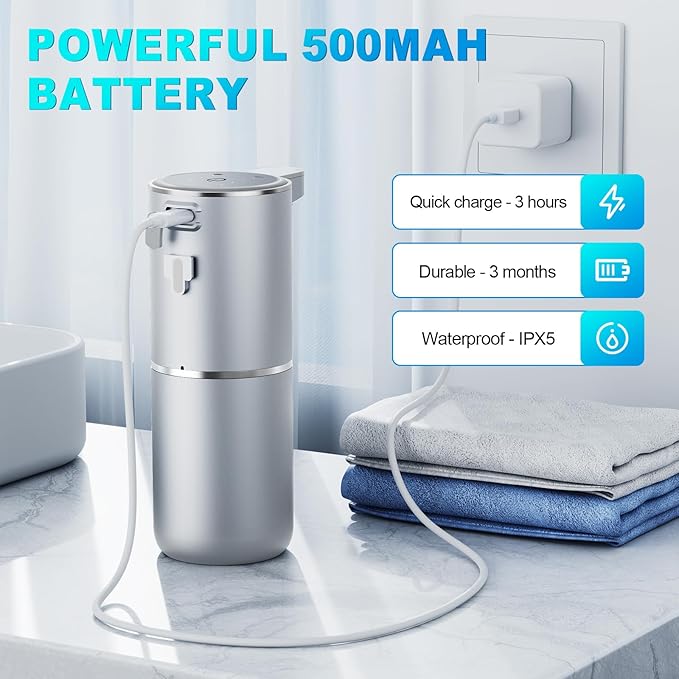 Automatic Foaming Soap Dispenser, 12.8oz/380ml Wall Mount Touchless Soap - Image 5