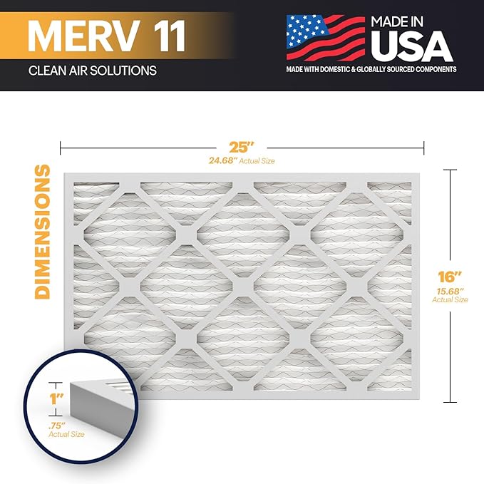 BNX TruFilter 16x25x1 Air Filter MERV 11 - Image 2