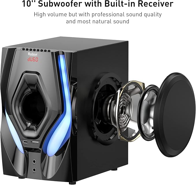 Bobtot Home Theater Systems Surround Sound Speakers - Image 4