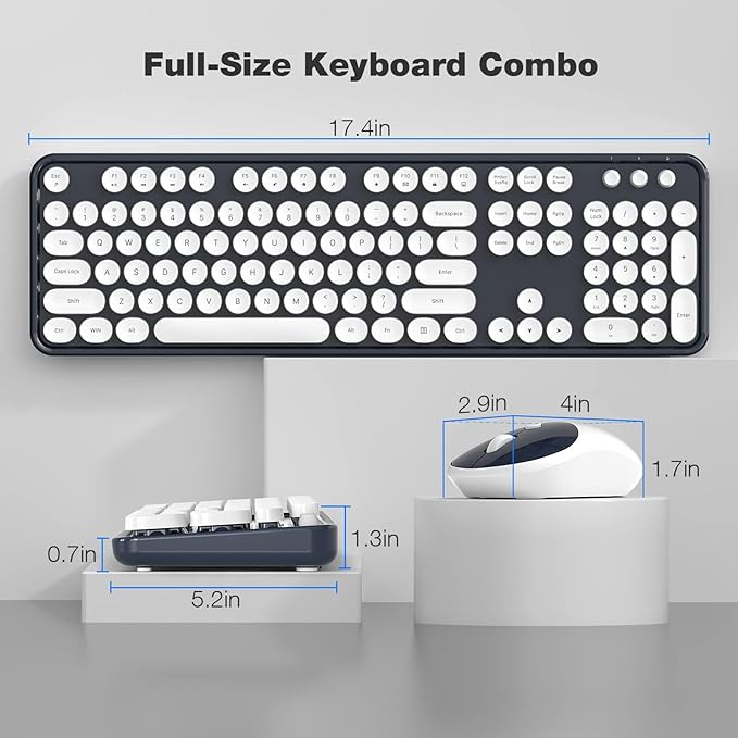 MOFII Wireless Keyboard and Mouse Combo, Computer Full Size 2.4G Plug and Play - Image 7