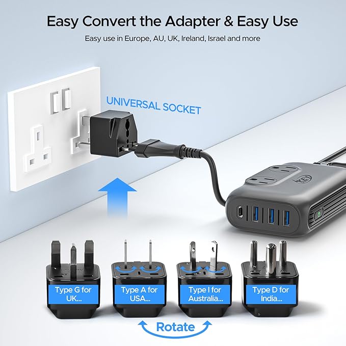 220V to 110V Converter, Key Power 230-Watt Step Down Voltage Converter & Power - Image 6