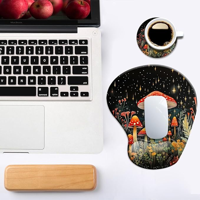 Ergonomic Mouse Pad with Wrist Support, Mouse Pad with Wrist Rest and Coaster - Image 6