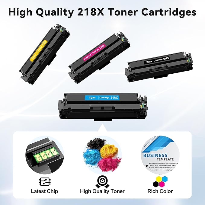 218X Toner Cartridges 4Pack MFP 3301fdw 3201dw Toner Compatible - Image 4
