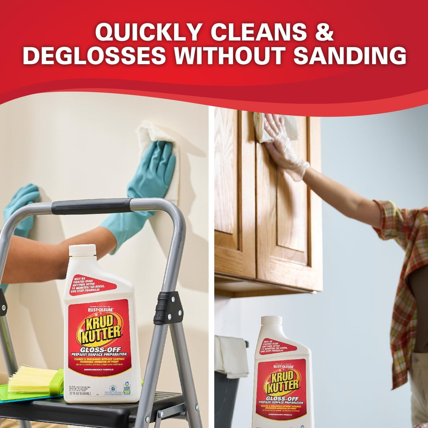 Krud Kutter GO326-6PK Gloss Off Prepaint Surface Preparation Cleaner, 32 oz, 6 Pack