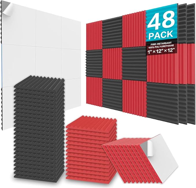 JBER 48 Pack Acoustic Foam Panels by JBER