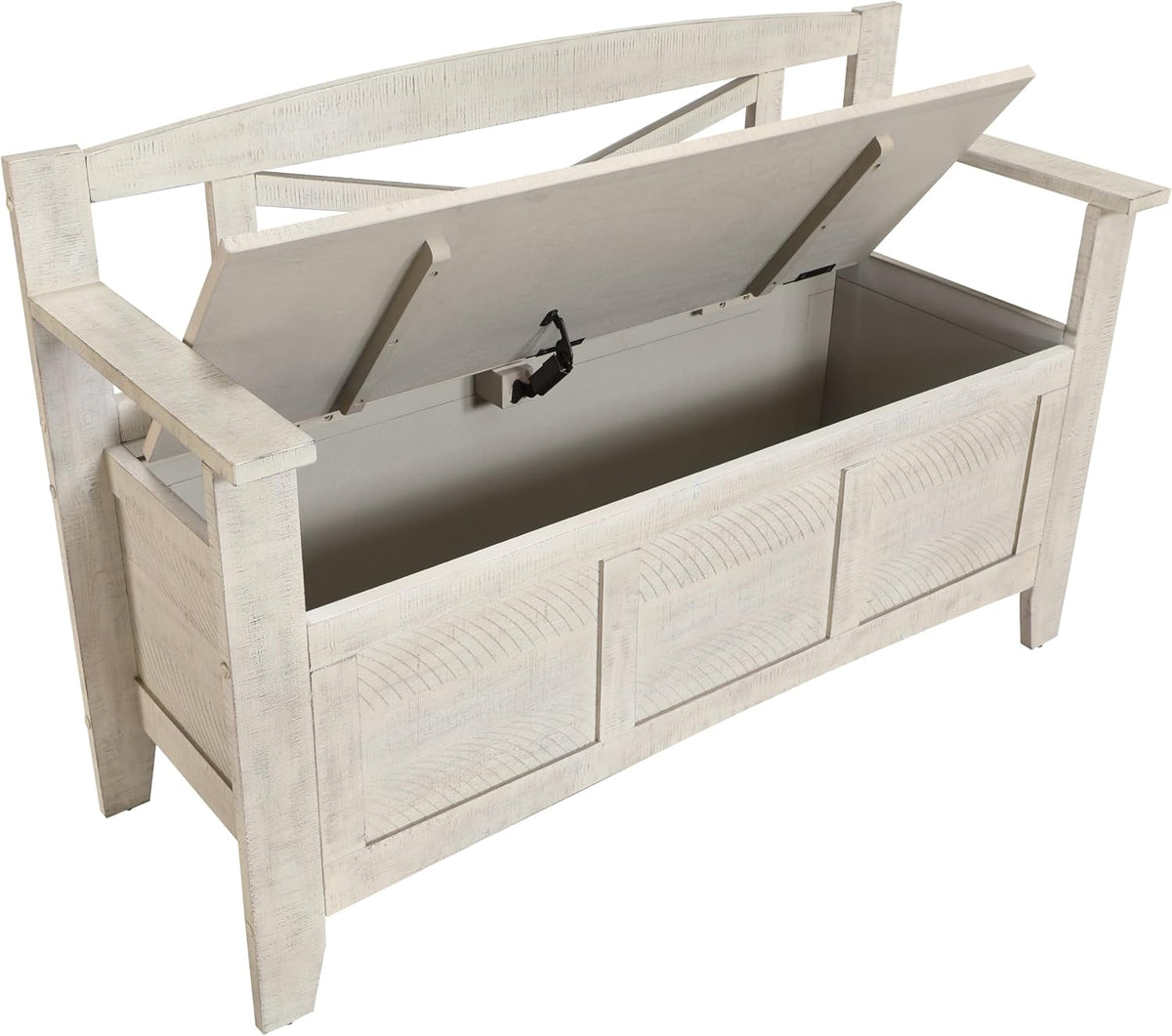 osp home furnishings metro entry way storage bench showing dimensions