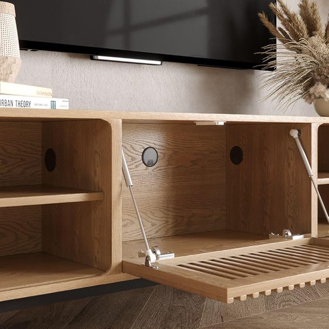 POVISON Fully-Assembled Mid Century Modern TV Stand - Image 3