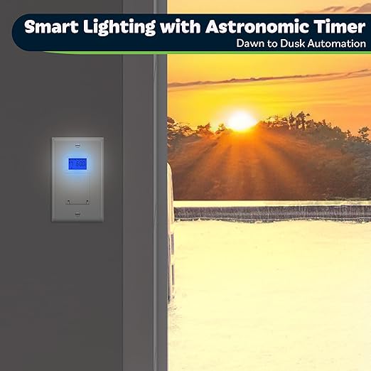 TOPGREENER Digital Astronomic Timer Switch, 7-Day Programmable Sunrise Sunset - Image 4