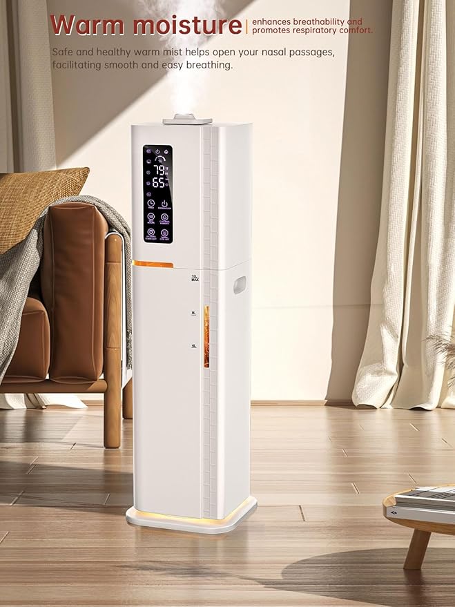 2.64Gal Humidifiers for Bedroom Large Room, Warm and Cool Mist up to 500ft² - Image 4