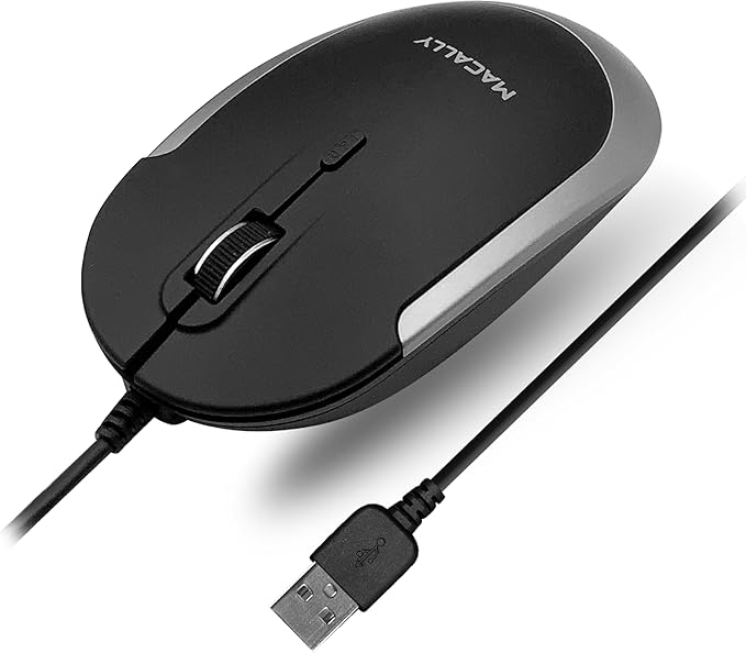 Macally Silent Wired Mouse by Macally