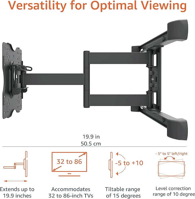 Amazon Basics Full Motion TV Wall Mount - Image 6
