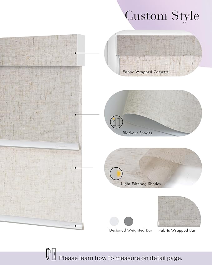 Graywind Motorized Dual Shades for Windows Smart Double Blinds Blackout and - Image 6