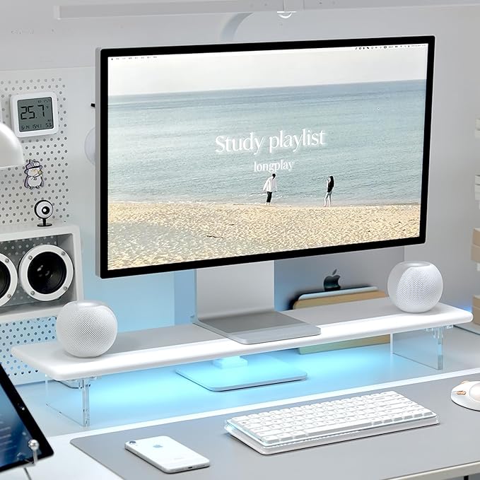 ROCDEER Bamboo Monitor Stand Riser by Rocdeer
