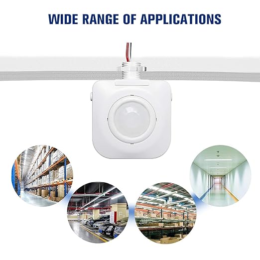 ECOELER High-Bay Occupancy Sensor Switch, 360° Passive Infrared PIR Ceiling - Image 8
