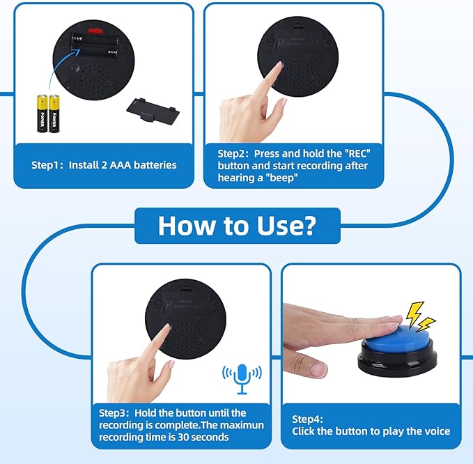 4 Pack Portable AAC Communication Devices - Image 2
