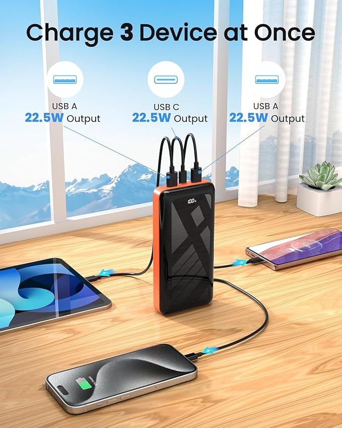 LOOPEAK Power Bank 50000mAh 22.5W Fast Charging Portable Charger, USB C Quick - Image 5
