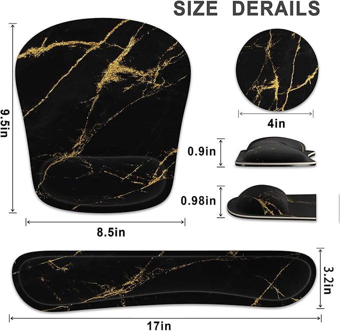 Keyboard Wrist Rest Memory Foam Ergonomic Mouse Pad - Image 6