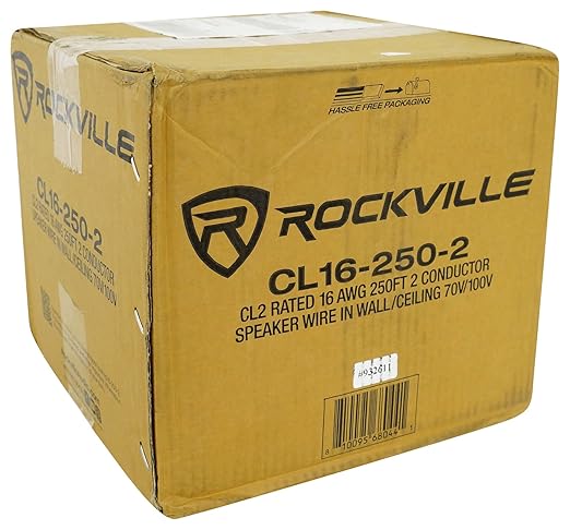 Rockville CL16-250-2 16 AWG 250ft Speaker Wire, CL2 Rated, 100% OFC Copper - Image 3